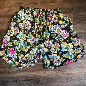 Multicolor Floral Flowy Shorts